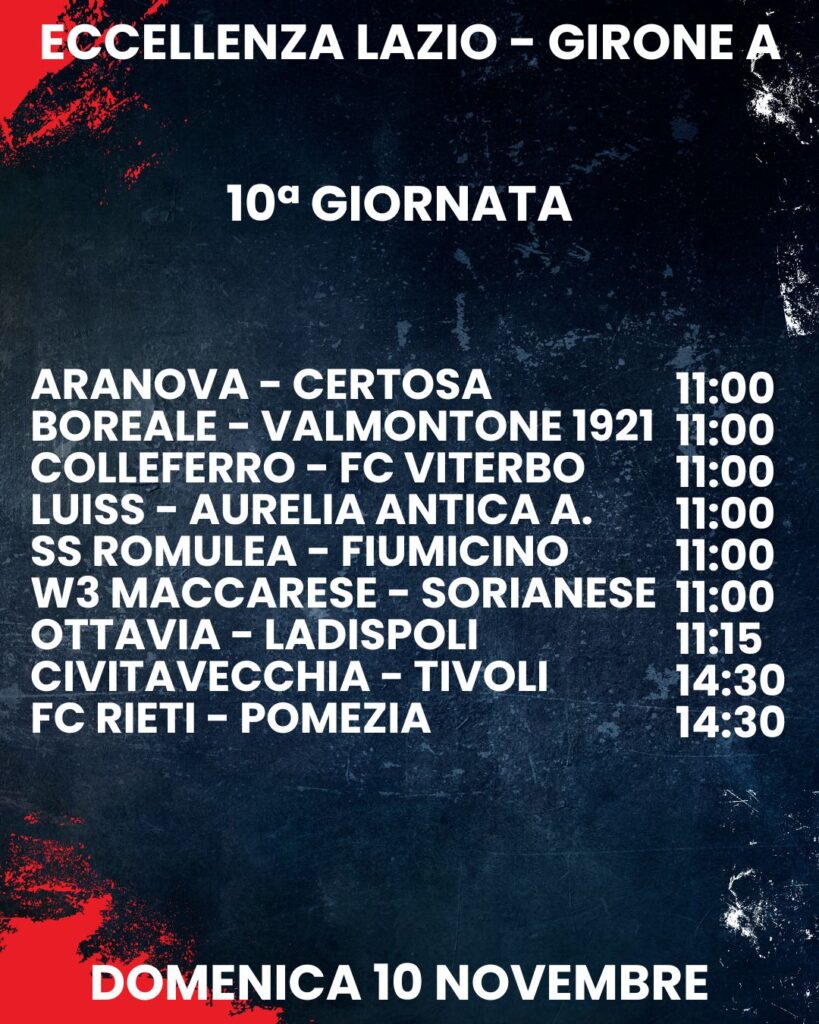 classifica eccellenza lazio girone a
