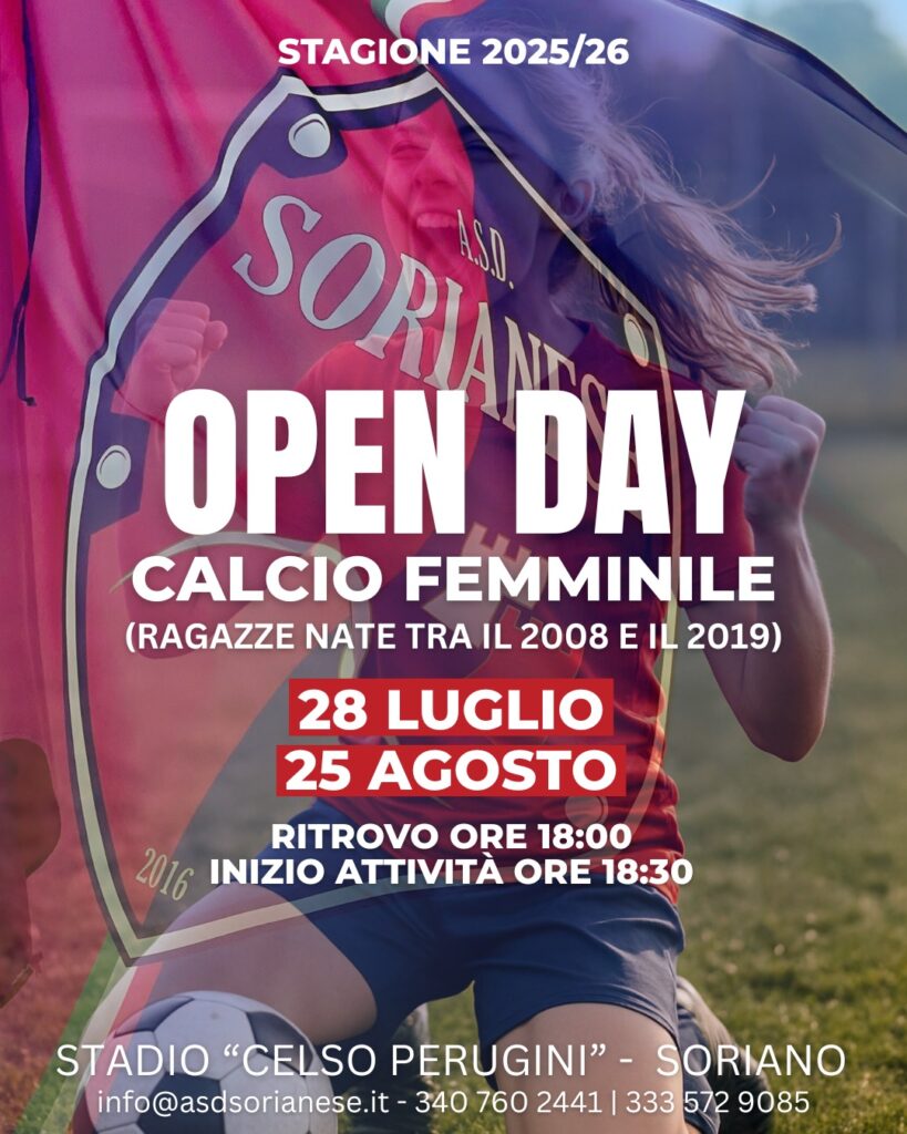 Open Day calcio femminile Sorianese